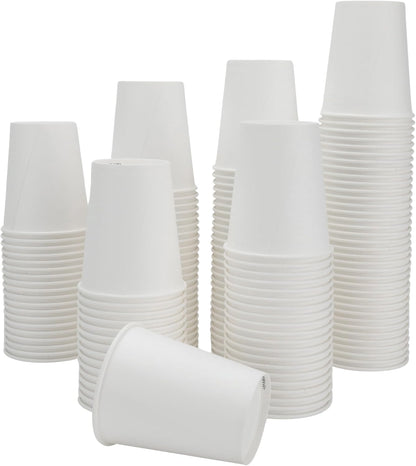 7 Oz, Gobelets en Carton ,Écologique et Jetables,Résistant à la Chaleur,pour la Boisson Froide et Chaude en Carton de Qualité,Ideal pour Café,Thé,Anniversaire,etc