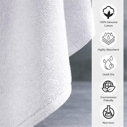 Caramont Lot de 6 Serviettes de Bain 90x150 cm – 100% Coton, Ultra Douces, Très Absorbantes, Séchage Rapide, Qualité Hôtelière – Blanc – pour Salle de Bain, Douche, Gym, Hôtel et Spa
