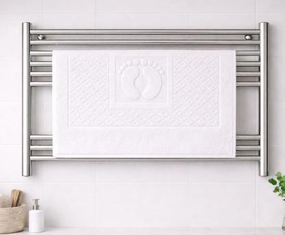 Caramont Lot de 6 Tapis de Bain 50x70 cm – 100% Coton, Doux et Absorbants, Séchage Rapide, Qualité Hôtelière – Blanc – pour Salle de Bain, Maison, Hôtel et Spa