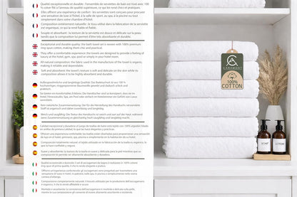 Caramont Lot de 6 Serviettes de Bain 50x90 cm – 100% Coton, Ultra Douces, Très Absorbantes, Séchage Rapide, Qualité Hôtelière – Blanc – pour Salle de Bain, Douche, Gym, Hôtel et Spa