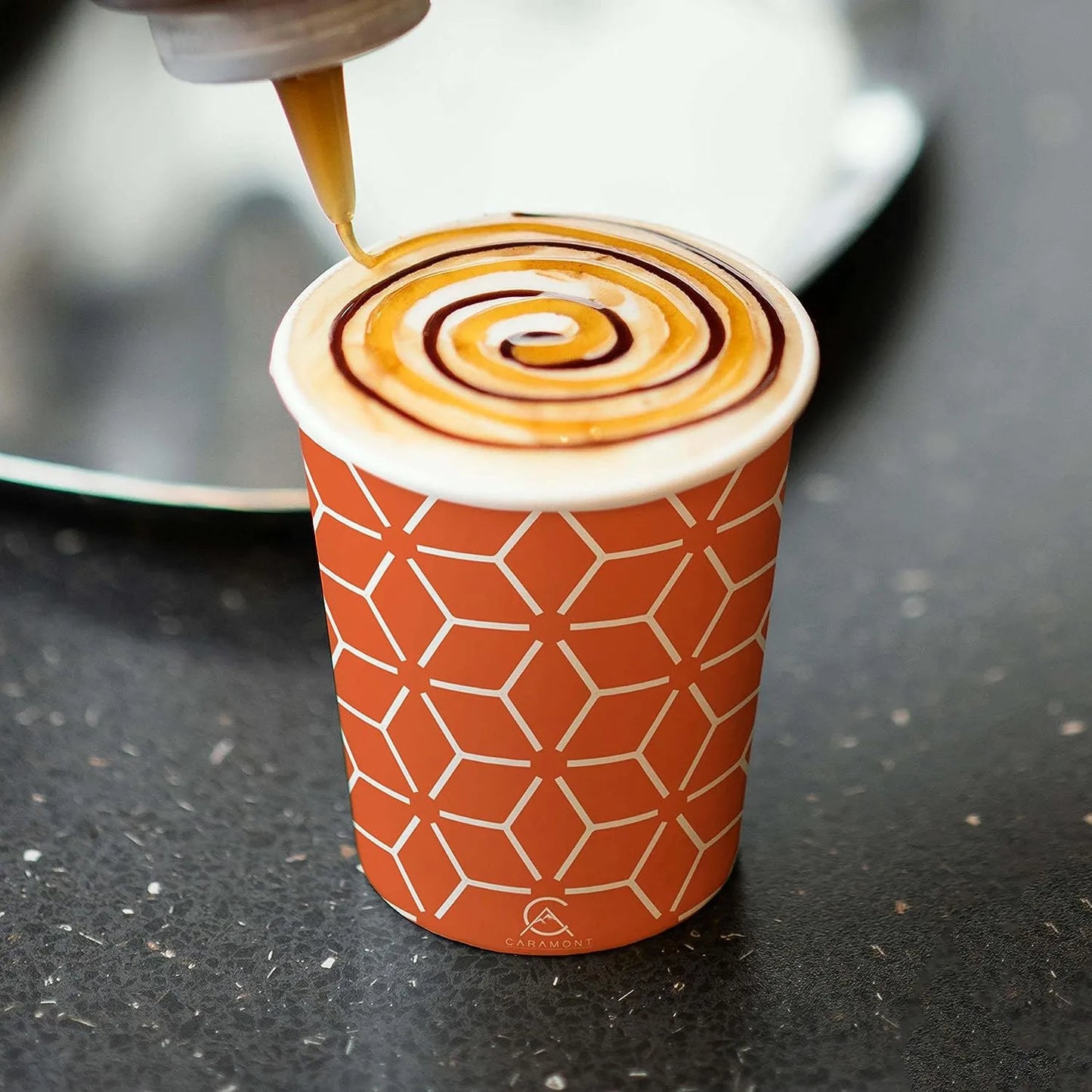 Caramont,4 Oz Espresso Gobelets en Carton avec Agitateurs en Bois,Écologique et Jetables,Résistant à la Chaleur,Carton de Qualité,Idéal pour Toutes Les Boissons Chaudes ; Café,Thé,Chocolat etc. -400