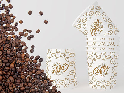 Vasos de papel Caramont para espresso de 113 ml (1000 unidades), ecológicos, desechables, resistentes al calor, de cartón de calidad, ideales para todo tipo de bebidas calientes: café, té, chocolate, etc. - 1000 unidades 