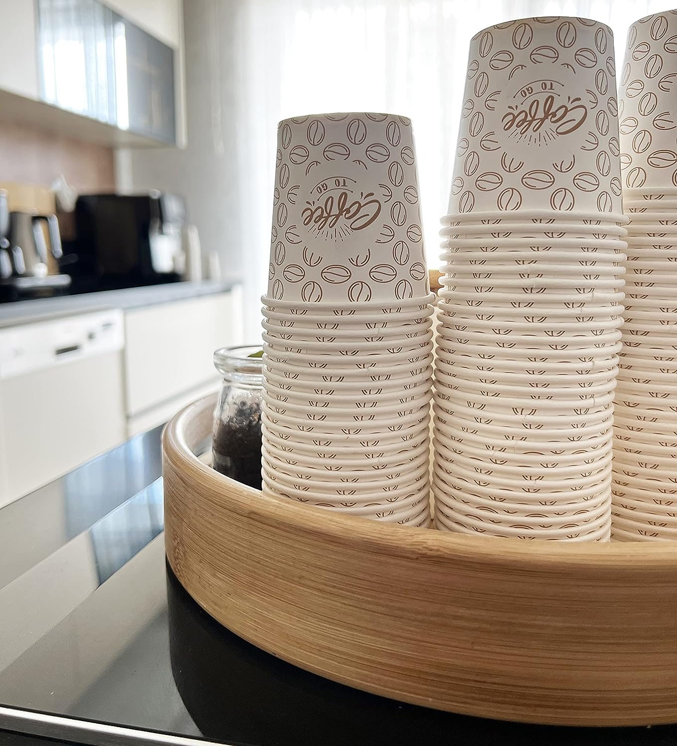 Vasos de papel Caramont para espresso de 113 ml (1000 unidades), ecológicos, desechables, resistentes al calor, de cartón de calidad, ideales para todo tipo de bebidas calientes: café, té, chocolate, etc. - 1000 unidades 