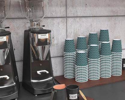 Caramont,7 Oz Gobelets en Carton avec Agitateurs en Bois,Écologique et Jetables,Résistant à la Chaleur,pour la Boisson Froide et Chaude en Carton de Qualité,Ideal pour Café,Thé,Anniversaire,etc -400