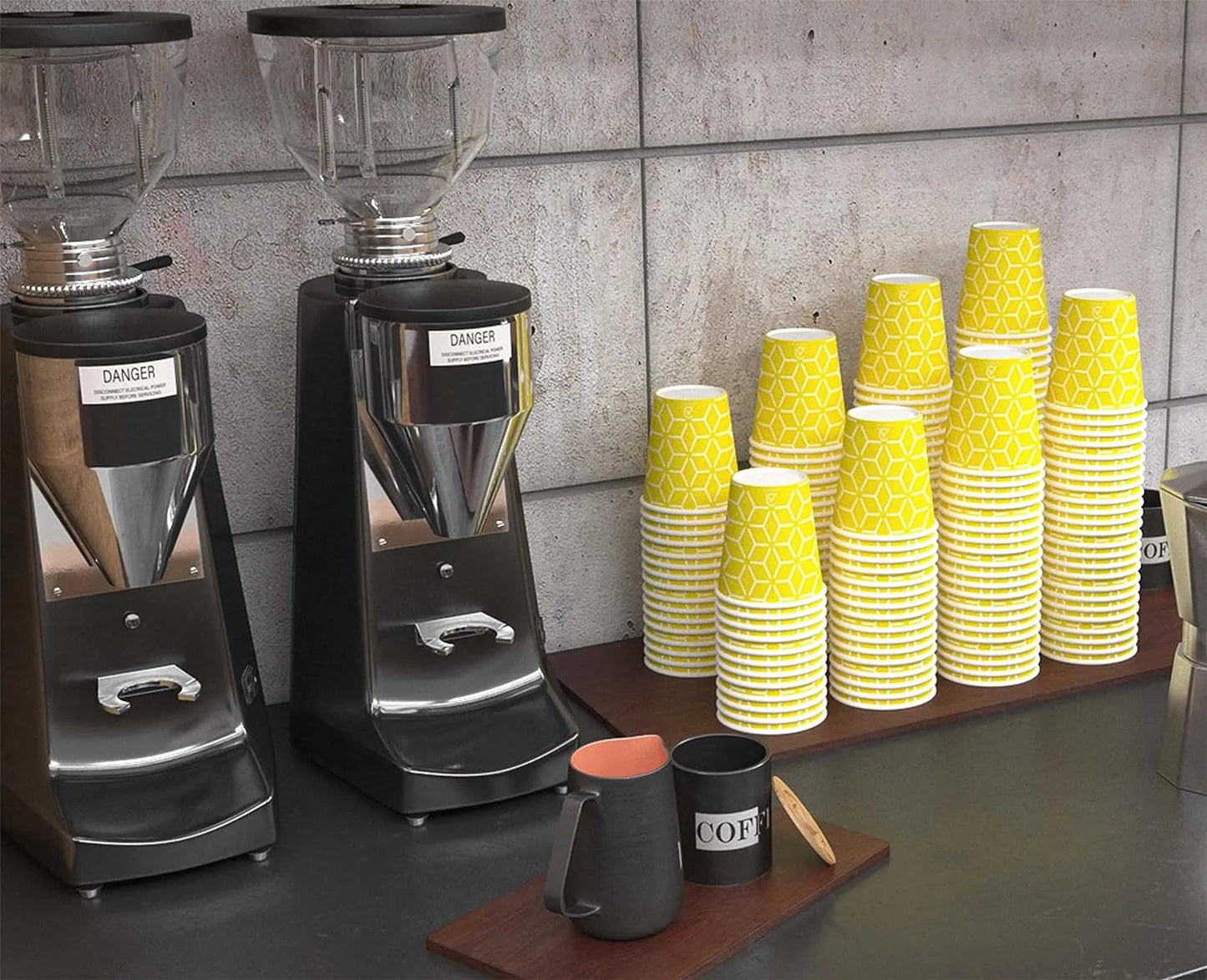 Caramont,7 Oz Gobelets en Carton avec Agitateurs en Bois,Écologique et Jetables,Résistant à la Chaleur,pour la Boisson Froide et Chaude en Carton de Qualité,Ideal pour Café,Thé,Anniversaire,etc. -400