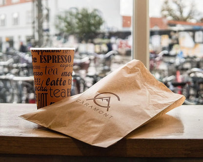 Vasos de papel Caramont de 7 oz con agitadores de madera, ecológicos y desechables, resistentes al calor, para bebidas frías y calientes en cartón de calidad, ideales para café, té, cumpleaños, etc. -400 